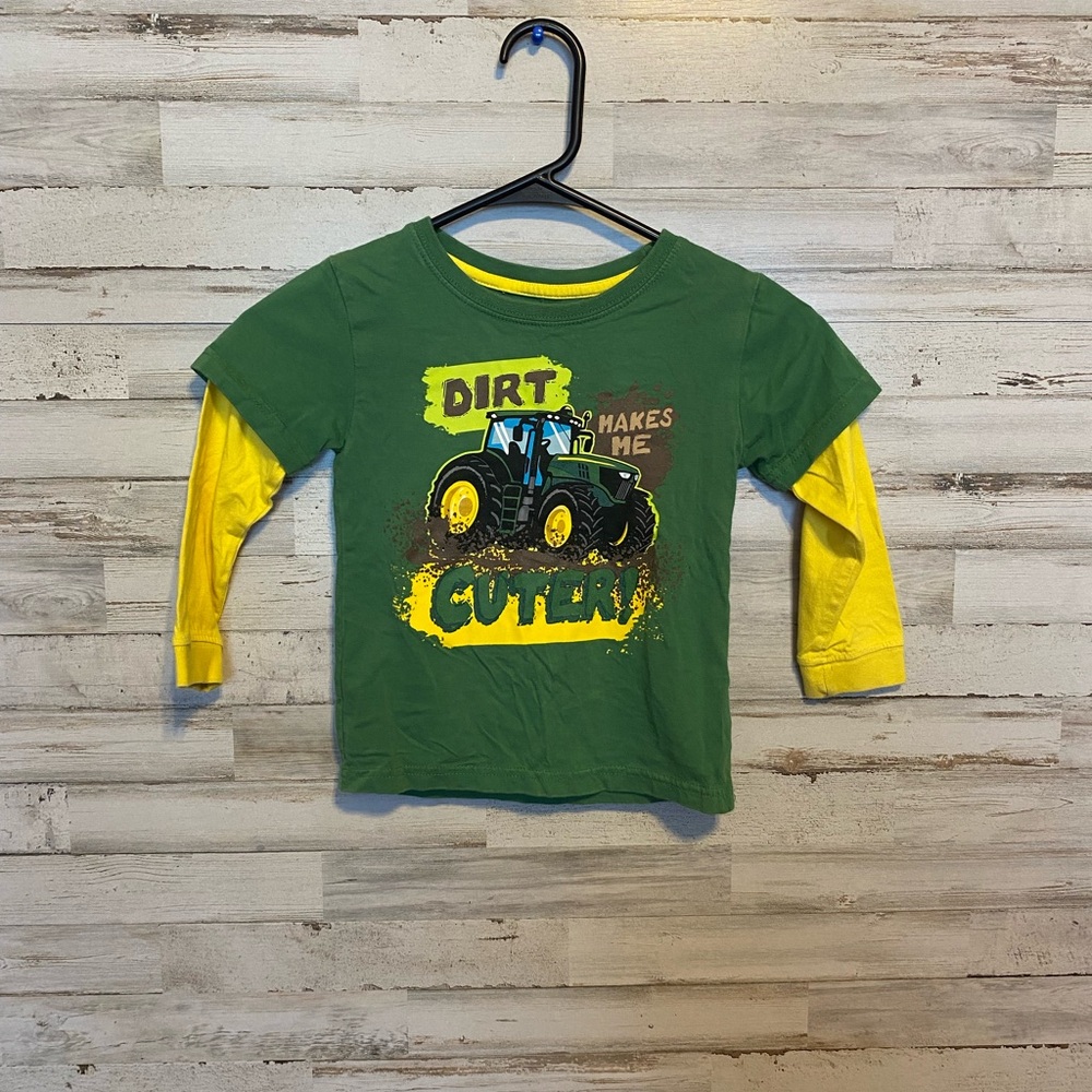 John Deere Green and Yellow Long Sleeve Tee